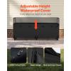 VEVOR 8.5FT Outdoor Firewood Rack with Cover, 102×14.2×46.1 in, Heavy Duty Firewood Holder & 600D Oxford Waterproof Cover for Fireplace, Patio, Indoor/Outdoor Log Storage Rack for 1/2 Cord of Firewood(8.4 FT)