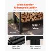 VEVOR 8.5FT Outdoor Firewood Rack with Cover, 102×14.2×46.1 in, Heavy Duty Firewood Holder & 600D Oxford Waterproof Cover for Fireplace, Patio, Indoor/Outdoor Log Storage Rack for 1/2 Cord of Firewood(4 FT)