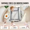 VEVOR Baby Travel Crib and Play Yard, Folding Baby Playpen with Soft Mattress Pad, Portable Toddlers Crib with Breathable Mesh and Travel Bag, Indoor/Outdoor Kid Activity Center for 0-36 Months Babies