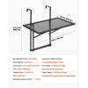 VEVOR Balcony Hanging Table, 24 x 16 inch Metal Folding Bar Table, Outdoor Balcony Railing Table, 5-Level Adjustable, Fits Railings 1″ to 4.7″, Black Stainless Steel