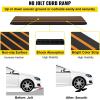 VEVOR Car Driveway Rubber Curb Ramp, 2 Pack 48.8-inch-Long Heavy Duty Low Profile Slope Ramps, 2.6’’ Rise, 33069 lbs Load Capacity, Reflective Safety Strips, for Vehicles, RVs, and Wheelchairs(1-Pack(48.4in-long))