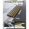 VEVOR Car Driveway Rubber Curb Ramp, 2 Pack 48.8-inch-Long Heavy Duty Low Profile Slope Ramps, 2.6’’ Rise, 33069 lbs Load Capacity, Reflective Safety Strips, for Vehicles, RVs, and Wheelchairs(48.8-inch-Long (2 Pack))