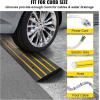 VEVOR Car Driveway Rubber Curb Ramp, 2 Pack 48.8-inch-Long Heavy Duty Low Profile Slope Ramps, 2.6’’ Rise, 33069 lbs Load Capacity, Reflective Safety Strips, for Vehicles, RVs, and Wheelchairs(1-Pack(48.4in-long))