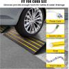 VEVOR Car Driveway Rubber Curb Ramp, 2 Pack 48.8-inch-Long Heavy Duty Low Profile Slope Ramps, 2.6’’ Rise, 33069 lbs Load Capacity, Reflective Safety Strips, for Vehicles, RVs, and Wheelchairs(48.4-inch-Long-3pc)