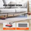 VEVOR Carpet Sweeper, 7.87 in Sweeping Paths, Floor Sweeper Manual Non Electric, 300 ml Dustbin Capacity with Comb for Home Office Rugs Hardwood Surfaces Wood Floors Laminate, Cleans Dust Pet Hair(Red)