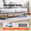VEVOR Carpet Sweeper, 7.87 in Sweeping Paths, Floor Sweeper Manual Non Electric, 300 ml Dustbin Capacity with Comb for Home Office Rugs Hardwood Surfaces Wood Floors Laminate, Cleans Dust Pet Hair(Blue)