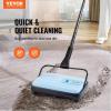 VEVOR Carpet Sweeper, 7.87 in Sweeping Paths, Floor Sweeper Manual Non Electric, 300 ml Dustbin Capacity with Comb for Home Office Rugs Hardwood Surfaces Wood Floors Laminate, Cleans Dust Pet Hair(Blue)
