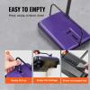 VEVOR Carpet Sweeper, 7.87 in Sweeping Paths, Floor Sweeper Manual Non Electric, 300 ml Dustbin Capacity with Comb for Home Office Rugs Hardwood Surfaces Wood Floors Laminate, Cleans Dust Pet Hair(Purple)