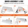 VEVOR Chicken Tunnels for Yard, Metal Poultry Playpen for Outside with Waterproof Cover, 118.1 x 28 x 24.2 inch (LxWxH), Easy to Setup, Also Widely Used for Ducks, Rabbits, Geese Coop(Single Panel + Tarp)