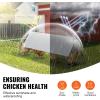 VEVOR Chicken Tunnels for Yard, Metal Poultry Playpen for Outside with Waterproof Cover, 118.1 x 28 x 24.2 inch (LxWxH), Easy to Setup, Also Widely Used for Ducks, Rabbits, Geese Coop(Single Panel + Tarp)