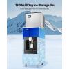 VEVOR Commercial Ice Maker Machine – Head, 300 Lbs/Day Stainless Steel Ice Machine with Scheduled Ice-Making, Self-Cleaning, Adjustable Thickness, Ideal for Restaurant Bar Cafe Hotel – Head Only(Ice Storage Bin)