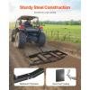 VEVOR Drag Harrow, 66″ Width Tow Behind Drag Harrow, Q235 Steel Driveway Grader with Adjustable Bars & Pin Hitch, Support up to 50 lbs, Tractor Driveway Harrow for ATVs, UTVs, Garden Lawn Tractors(84 in)