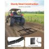 VEVOR Drag Harrow, 66″ Width Tow Behind Drag Harrow, Q235 Steel Driveway Grader with Adjustable Bars & Pin Hitch, Support up to 50 lbs, Tractor Driveway Harrow for ATVs, UTVs, Garden Lawn Tractors(74 in)