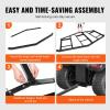 VEVOR Drag Harrow, 66″ Width Tow Behind Drag Harrow, Q235 Steel Driveway Grader with Adjustable Bars & Pin Hitch, Support up to 50 lbs, Tractor Driveway Harrow for ATVs, UTVs, Garden Lawn Tractors(84″)