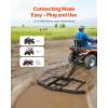 VEVOR Drag Harrow, 66″ Width Tow Behind Drag Harrow, Q235 Steel Driveway Grader with Adjustable Bars & Pin Hitch, Support up to 50 lbs, Tractor Driveway Harrow for ATVs, UTVs, Garden Lawn Tractors(66 in)