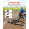 VEVOR Drag Harrow, 66″ Width Tow Behind Drag Harrow, Q235 Steel Driveway Grader with Adjustable Bars & Pin Hitch, Support up to 50 lbs, Tractor Driveway Harrow for ATVs, UTVs, Garden Lawn Tractors(74 in)