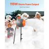 VEVOR Foam Machine, 115 W Party Foam Cannon, Portable Foam Maker with a Tripod Stand, Powerful Foam Party Machine, for Backyard, Pool, Outdoor Events, Birthdays, Celebrations and Party, Grey & Yellow(Orange)