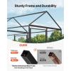 VEVOR Large Metal Chicken Coop, 19.7×9.8×6.5ft Walk-in Chicken Runs for Yard with Cover, Spire Roof Hen House with Security Lock for Outdoor and Backyard, Farm, Duck Rabbit Cage Poultry Pen(Black – Spire Roof)
