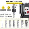 VEVOR Magnetic Drill, 1450W Motor 1.6 in Boring Diameter, 2810 lbf Portable Electric Mag Drill Press, with 2 Coring Bits, Variable Speed, Drilling Machine for Metal Surface, Home Improvement Industry(w/ 1.57″ 7pcs)