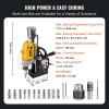 VEVOR Magnetic Drill, 1450W Motor 1.6 in Boring Diameter, 2810 lbf Portable Electric Mag Drill Press, with 2 Coring Bits, Variable Speed, Drilling Machine for Metal Surface, Home Improvement Industry(W/ 1.6” 11pcs – Classic)