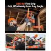 VEVOR Magnetic Drill, 1450W Motor 1.6 in Boring Diameter, 2810 lbf Portable Electric Mag Drill Press, with 2 Coring Bits, Variable Speed, Drilling Machine for Metal Surface, Home Improvement Industry(W/ 2” – (NEW))