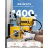 VEVOR Magnetic Drill, 1450W Motor 1.6 in Boring Diameter, 2810 lbf Portable Electric Mag Drill Press, with 2 Coring Bits, Variable Speed, Drilling Machine for Metal Surface, Home Improvement Industry(W/ 1.6” 11pcs – Yellow)