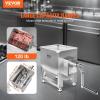 VEVOR Manual Meat Mixer, 15 Pound Capacity Tank Meat Processing Equipment, Stainless Steel Meat Mixer, Sausage Mixer Machine with Lid and Handle, Ground Beef Hand Mixer, Silver(BX-60)