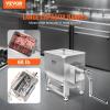 VEVOR Manual Meat Mixer, 15 Pound Capacity Tank Meat Processing Equipment, Stainless Steel Meat Mixer, Sausage Mixer Machine with Lid and Handle, Ground Beef Hand Mixer, Silver(BX-30)
