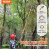 VEVOR Manual Pole Saw, 7.3-27 ft Extendable Tree Pruner, Sharp Steel Blade and Scissors High Branches Trimming, Branch Trimmer with Lightweight 8 Fiberglass Handles, for Pruning Palms and Shrubs(Pole Saw – Pro)