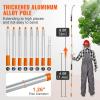 VEVOR Manual Pole Saw, 7.3-27 ft Extendable Tree Pruner, Sharp Steel Blade and Scissors High Branches Trimming, Branch Trimmer with Lightweight 8 Fiberglass Handles, for Pruning Palms and Shrubs(Steel Blad)