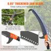 VEVOR Manual Pole Saw, 7.3-27 ft Extendable Tree Pruner, Sharp Steel Blade and Scissors High Branches Trimming, Branch Trimmer with Lightweight 8 Fiberglass Handles, for Pruning Palms and Shrubs(Pole Saw – Pro)