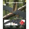 VEVOR Manual Pole Saw, 7.3-27 ft Extendable Tree Pruner, Sharp Steel Blade and Scissors High Branches Trimming, Branch Trimmer with Lightweight 8 Fiberglass Handles, for Pruning Palms and Shrubs(Pole Saw)