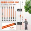 VEVOR Manual Pole Saw, 7.3-27 ft Extendable Tree Pruner, Sharp Steel Blade and Scissors High Branches Trimming, Branch Trimmer with Lightweight 8 Fiberglass Handles, for Pruning Palms and Shrubs(Pole Saw – Pro)