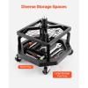 VEVOR Mechanic Stool Dual Storage Trays Rolling Stool and Garage Stool with Adjustable Height 23.6–29.5 in,Soft Waterproof Cushion 360° Swivel Casters 330 LBS Capacity Heavy Duty(Adjustable Height Stool-Black)
