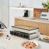 VEVOR Mini Pancake Maker, 25PCS 43mm Diameter Dutch Muffin Waffle Baker, Non-stick Stainless Steel Poffertjes Grill, Commercial Electric Dorayaki Machine, Temp & Time Control, Home Kitchen Restaurant(50pcs)