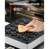 VEVOR Mini Pancake Maker, 25PCS 43mm Diameter Dutch Muffin Waffle Baker, Non-stick Stainless Steel Poffertjes Grill, Commercial Electric Dorayaki Machine, Temp & Time Control, Home Kitchen Restaurant(25pcs)