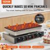 VEVOR Mini Pancake Maker, 25PCS 43mm Diameter Dutch Muffin Waffle Baker, Non-stick Stainless Steel Poffertjes Grill, Commercial Electric Dorayaki Machine, Temp & Time Control, Home Kitchen Restaurant(50pcs)