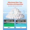 VEVOR Pool Filter Balls for Sand Filter, 4 lbs, Filter Balls Replace Pool Filter Sand, Reusable Blue Polyester Fiber Filter Media with Wash Bag, for Swimming Pool Aquarium Tank Above Ground Pool(White)