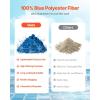 VEVOR Pool Filter Balls for Sand Filter, 4 lbs, Filter Balls Replace Pool Filter Sand, Reusable Blue Polyester Fiber Filter Media with Wash Bag, for Swimming Pool Aquarium Tank Above Ground Pool(Blue)