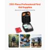 VEVOR Professional 500-Piece First Aid Kit | All-Hazard Emergency Medical Supplies for Outdoor, Home & Car | Durable 600D Nylon Bag(250 Pieces)