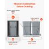 VEVOR Pull-Out Trash Can, 27 QT x2 Double Under Mount Kitchen Waste Container, Heavy Duty Garbage Recycling Bin with Door Kit and Soft Close Slide, for Kitchen Cabinet, Sink, Under Counter (Grey)(54QT(27QTx2))