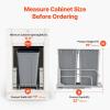 VEVOR Pull-Out Trash Can, 27 QT x2 Double Under Mount Kitchen Waste Container, Heavy Duty Garbage Recycling Bin with Door Kit and Soft Close Slide, for Kitchen Cabinet, Sink, Under Counter (Grey)(54QT)