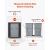 VEVOR Pull-Out Trash Can, 27 QT x2 Double Under Mount Kitchen Waste Container, Heavy Duty Garbage Recycling Bin with Door Kit and Soft Close Slide, for Kitchen Cabinet, Sink, Under Counter (Grey)(70QT(35QTx2))
