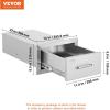 VEVOR Pull-Out Trash Drawer 13.4″W x 25.7″H x 19.6″D Lower Sliding Rails Steel Roll-Out Trash Bin Pull-Out Tray Outdoor Handled Kitchen Trash Drawer for BBQ Island Grill Station Trash Can NOT Included(Access Drawer)