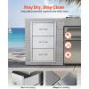 VEVOR Pull-Out Trash Drawer 13.4″W x 25.7″H x 19.6″D Lower Sliding Rails Steel Roll-Out Trash Bin Pull-Out Tray Outdoor Handled Kitchen Trash Drawer for BBQ Island Grill Station Trash Can NOT Included(Paper Tower)