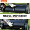 VEVOR Push Lawn Sweeper, 26 Inch Leaf & Grass Collector, Strong Rubber Wheels & Heavy Duty Thickened Steel Durable to Use with Large Capacity 7 ft³ Mesh Collection Bag, 4 Spinning Brushes(26 inch)