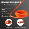 VEVOR Retractable Air Hose Reel, 3/8 IN x 50 FT Hybrid Air Hose Max 300PSI, Air Compressor Hose Reel with 5 ft Lead in, Ceiling/Wall Mount Heavy Duty Single Arm Steel Reel(Open Reel)