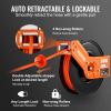 VEVOR Retractable Air Hose Reel, 3/8 IN x 50 FT Hybrid Air Hose Max 300PSI, Air Compressor Hose Reel with 5 ft Lead in, Ceiling/Wall Mount Heavy Duty Single Arm Steel Reel(Open Reel)