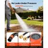 VEVOR Retractable Garden Hose Reel, 1/2 Inch x 65 ft Wall Mounted, Heavy Duty Garden Hose Reel with 9 Patterns Nozzle, Any Length Lock, Upgraded Slow Return System and 180°Swivel Bracket(1/2″ 130ft)