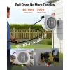 VEVOR Retractable Garden Hose Reel, 1/2 Inch x 65 ft Wall Mounted, Heavy Duty Garden Hose Reel with 9 Patterns Nozzle, Any Length Lock, Upgraded Slow Return System and 180°Swivel Bracket(1/2″ 130ft)